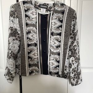 Graver studio blouse with shoulder pads